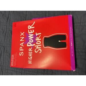 Spanx Higher Power Short Large Very Black NIP (unopened, tear to cardboard)
